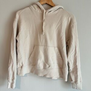 Everlane 100% cotton Light Beige Hoodie Sweater. Slightly cropped